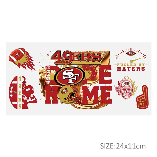 49ers Football UV DTF Glass Can Wrap FeeFiFauxLeather