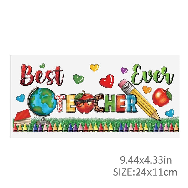 Teacher UV DTF Cup Wrap – Easy Cup Wrap for Tumblers & Projects FeeFiFauxLeather