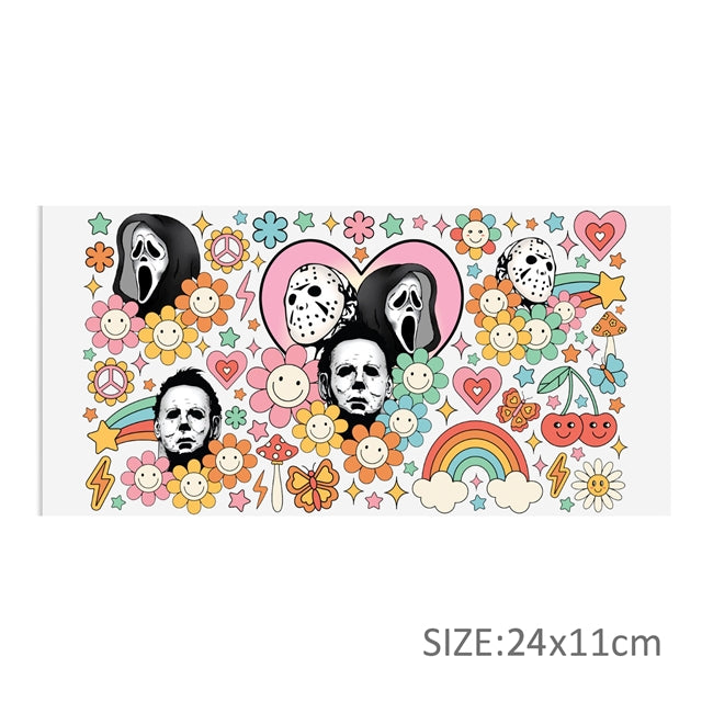 Halloween UV DTF Cup Wrap – Easy Cup Wrap for Tumblers & Projects FeeFiFauxLeather