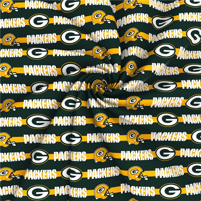 Packers Football Printed Fabric FeeFiFauxLeather