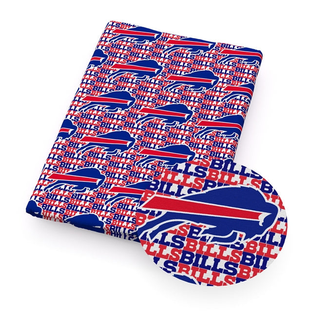 Buffalo Bills Printed Fabric FeeFiFauxLeather