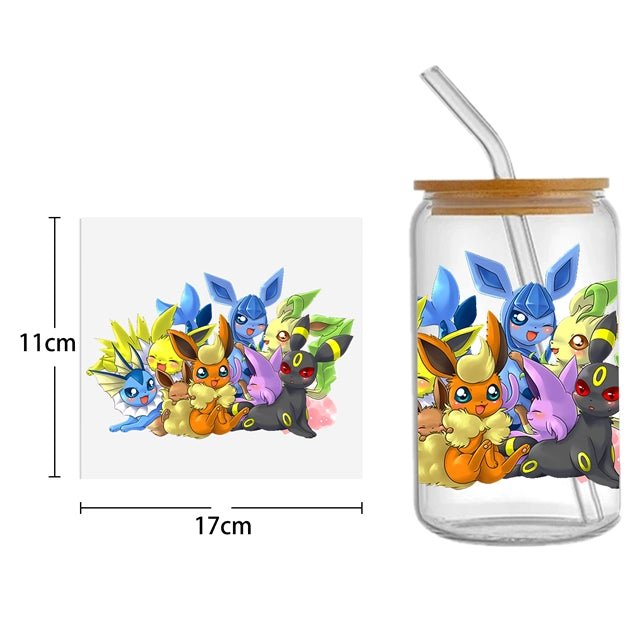 Pokémon UV DTF Cup Wrap – Character Wrap for DIY Drinkware Projects FeeFiFauxLeather
