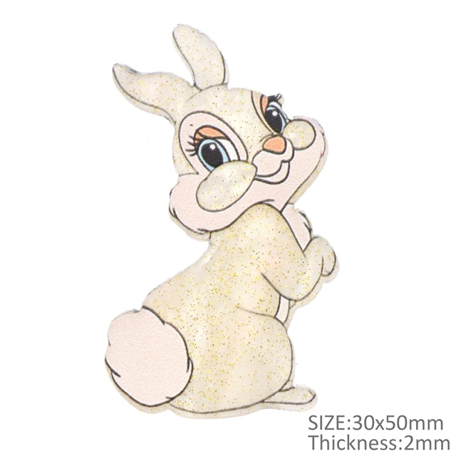 Thumper Easter Glitter Resin 5 piece set FeeFiFauxLeather