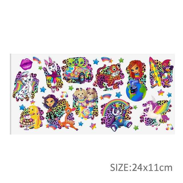 Rainbow Lisa UV DTF Glass Can Wrap FeeFiFauxLeather