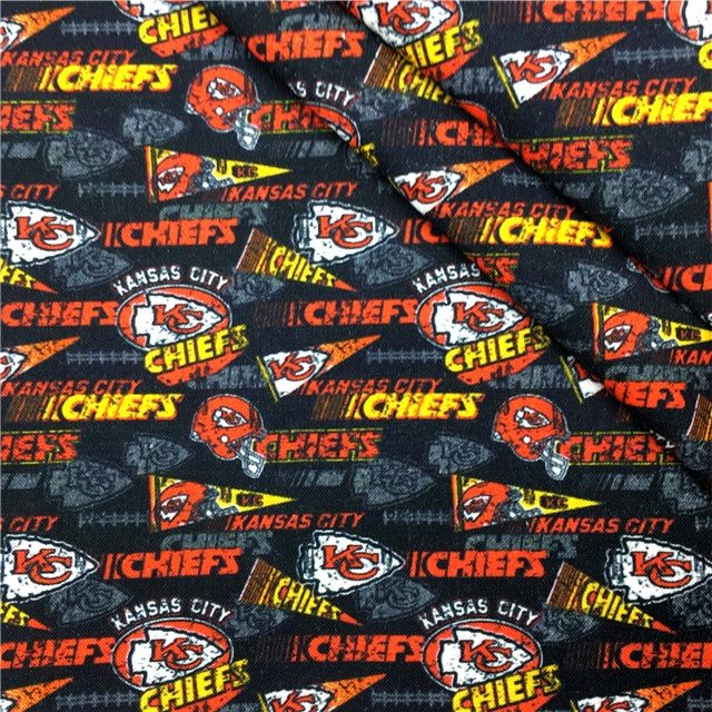 Chiefs Football Printed Fabric FeeFiFauxLeather