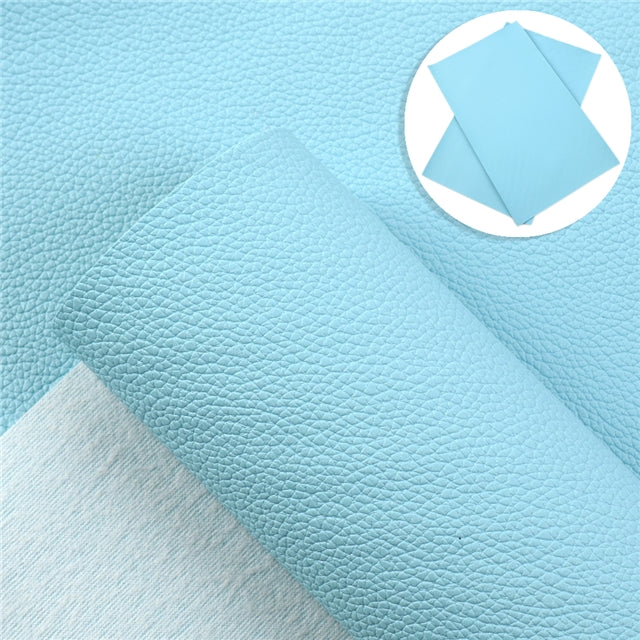Solid Small Litchi Printed Faux Leather Sheet FeeFiFauxLeather