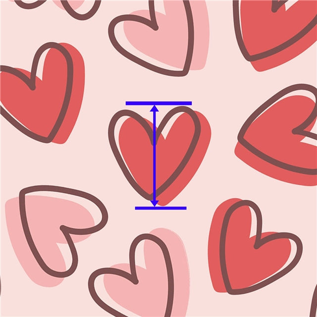 Valentine Hearts Textured Liverpool/ Bullet Fabric FeeFiFauxLeather