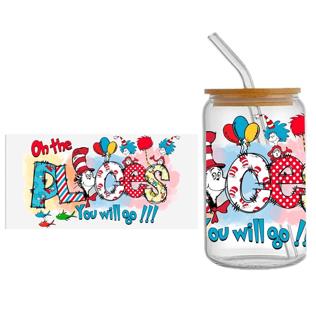 Mouse Valentine UV DTF Cup Wrap