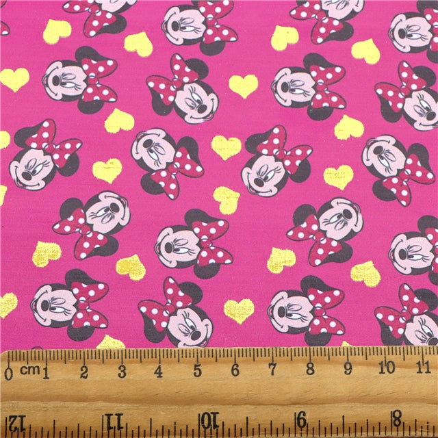 Mouse Gold Foil Printed Faux Leather Sheet Bright colors FeeFiFauxLeather