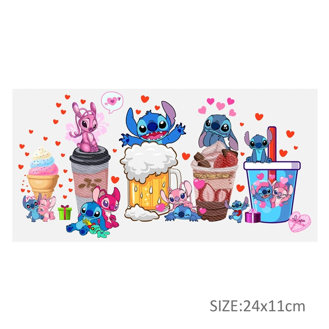 Blue Alien Valentine UV DTF Glass Can Wrap FeeFiFauxLeather