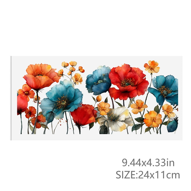 Flowers UV DTF Glass Can Wrap