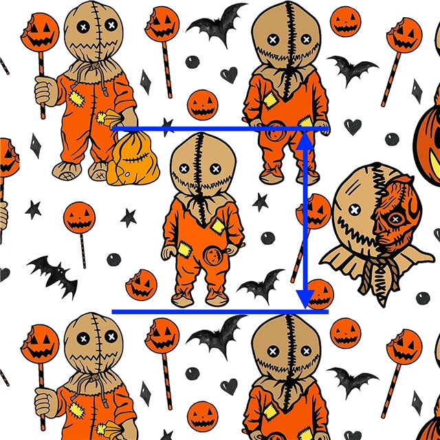 Sam Halloween Printed Textured Liverpool/ Bullet Fabric FeeFiFauxLeather