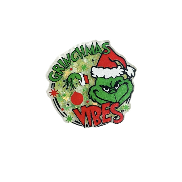 The Grinch Quicksand Sequin Resin FeeFiFauxLeather