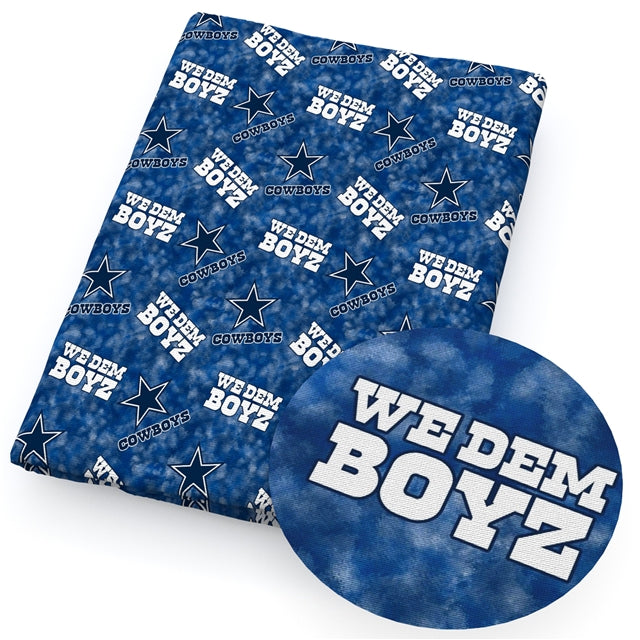 Cowboys Football Printed Fabric FeeFiFauxLeather