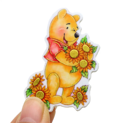 Winnie The Pooh Gold Fine Glitter Planar Resin 5 piece set