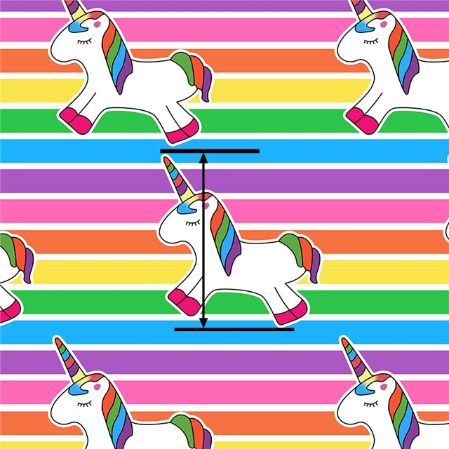 Unicorn Rainbow Glitter Printed Faux Leather Sheet FeeFiFauxLeather