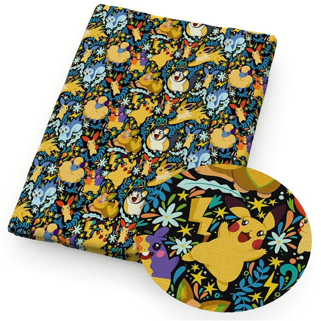 Pocket Monster Litchi Faux Leather Sheet FeeFiFauxLeather