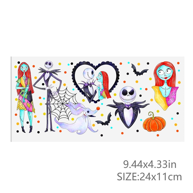 Nightmare Before Christmas UV DTF Glass Can Wrap FeeFiFauxLeather