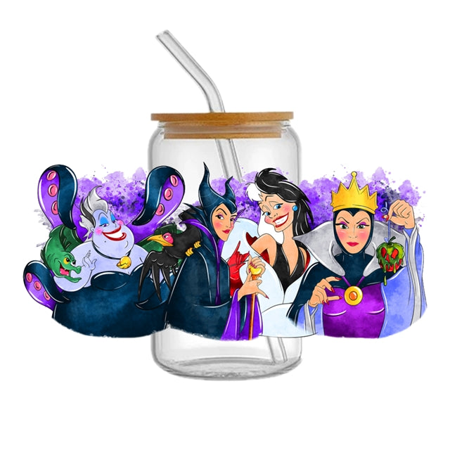 Villains UV DTF Cup Wrap – Cartoon Cup Wrap Design for Tumblers FeeFiFauxLeather