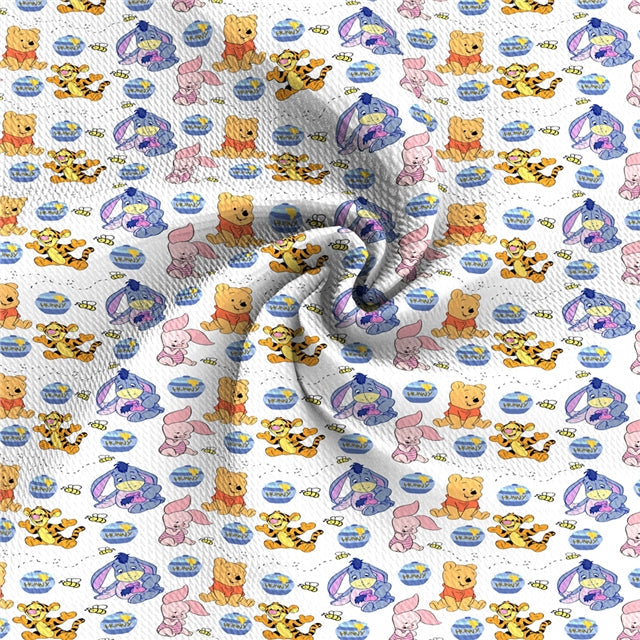 Pooh Bear Printed Fabric FeeFiFauxLeather