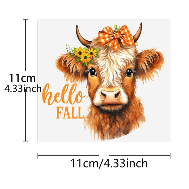 Cow UV DTF Glass Can Wrap FeeFiFauxLeather