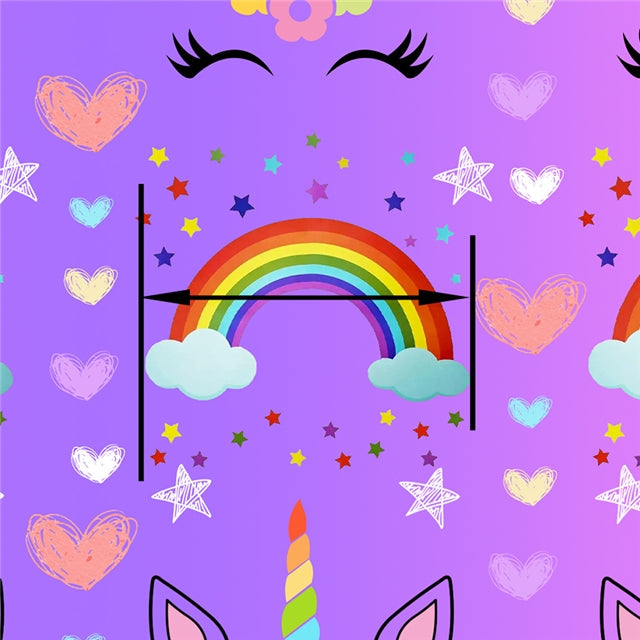 Unicorn Rainbow Textured Liverpool/ Bullet Fabric FeeFiFauxLeather