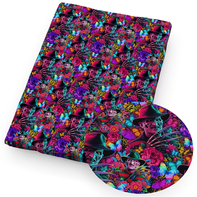 Freddy Scary Halloween Textured Liverpool/ Bullet Fabric FeeFiFauxLeather