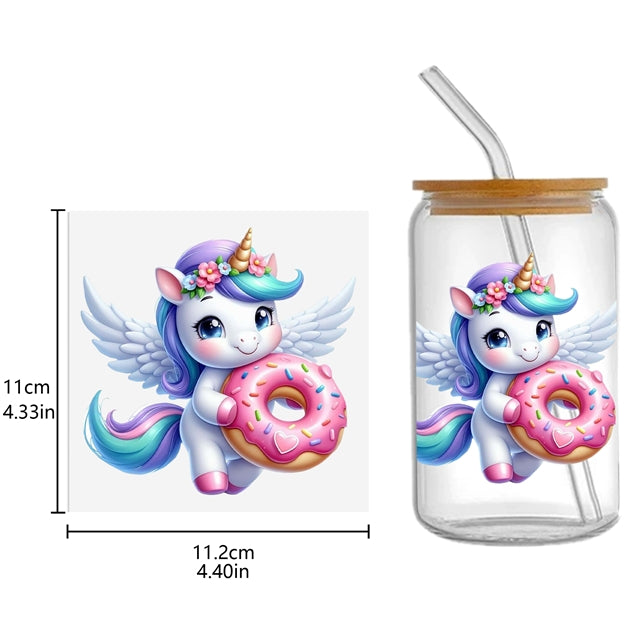 Unicorn UV DTF Cup Wrap – Magical Cup Wrap Design for Tumbler FeeFiFauxLeather