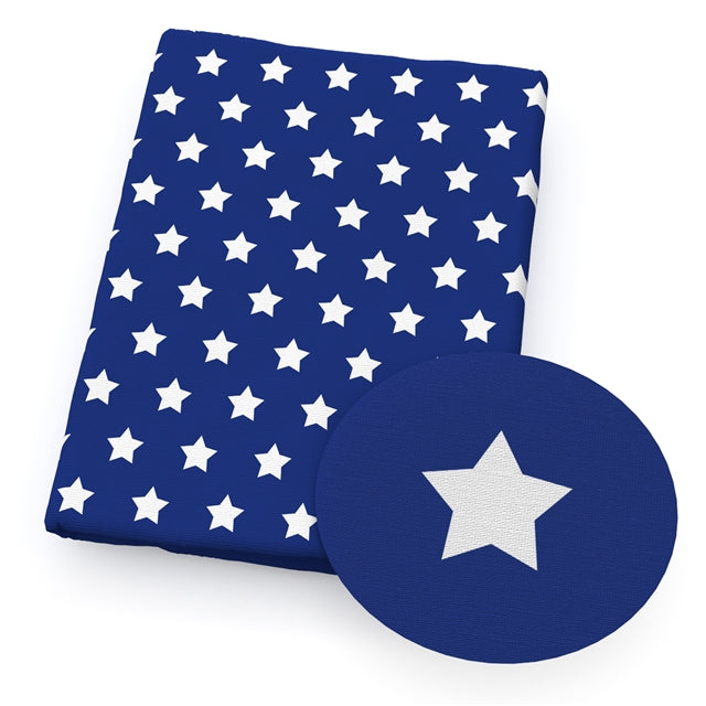 Stars July 4th Red, White and Blue Textured Liverpool/ Bullet Fabric FeeFiFauxLeather