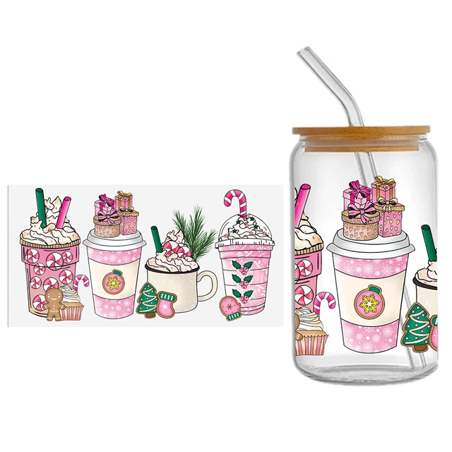 Breast Cancer Awareness UV DTF Cup Wrap – Support Cup Wrap Design for Tumblers & Cups FeeFiFauxLeather