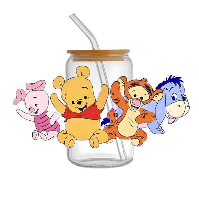 Honey Bear UV DTF Glass Can Wrap FeeFiFauxLeather