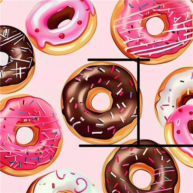 Donuts Printed Faux Leather Sheet FeeFiFauxLeather