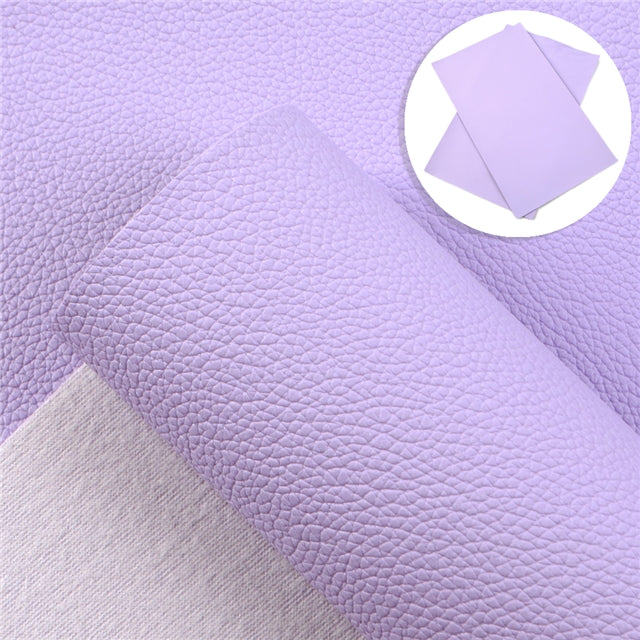 Solid Small Litchi Printed Faux Leather Sheet FeeFiFauxLeather