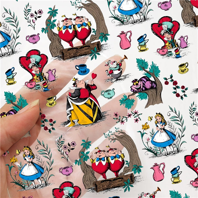 Alice Printed Leather Sheet FeeFiFauxLeather