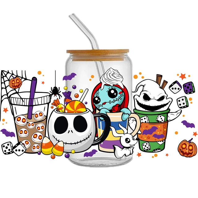Nightmare Before Christmas UV DTF Cup Wrap – Easy Cup Wrap for Tumblers & Projects FeeFiFauxLeather