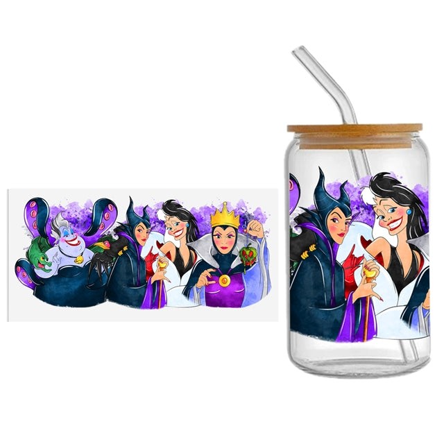 Villains UV DTF Cup Wrap – Cartoon Cup Wrap Design for Tumblers FeeFiFauxLeather