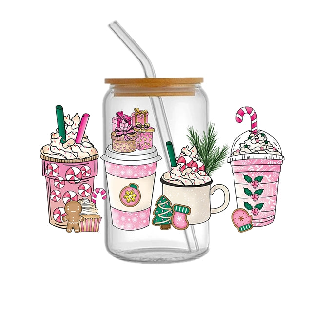 Breast Cancer Awareness UV DTF Cup Wrap – Support Cup Wrap Design for Tumblers & Cups FeeFiFauxLeather