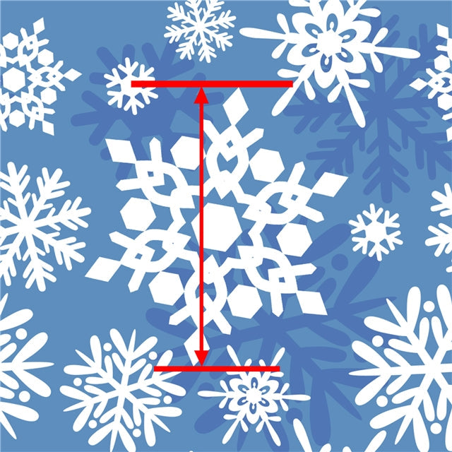 Snowflakes Christmas Textured Liverpool/ Bullet Fabric FeeFiFauxLeather