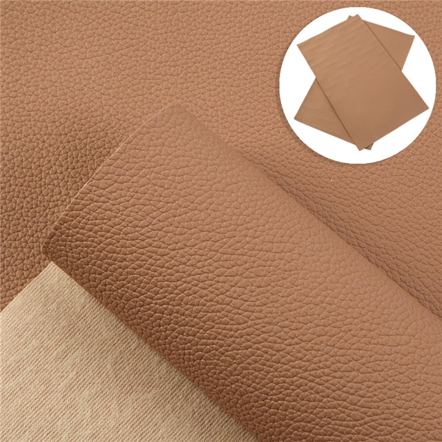 Solid Small Litchi Printed Faux Leather Sheet FeeFiFauxLeather