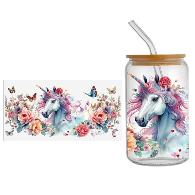 Unicorn UV DTF Cup Wrap – Easy Cup Wrap for Tumblers & Projects FeeFiFauxLeather