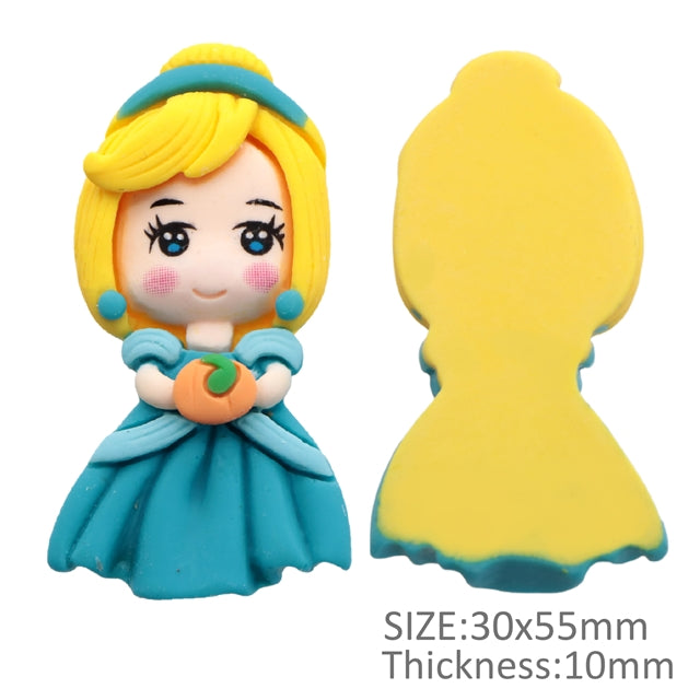 3-D Princess Flat Back Resin Centerpiece FeeFiFauxLeather