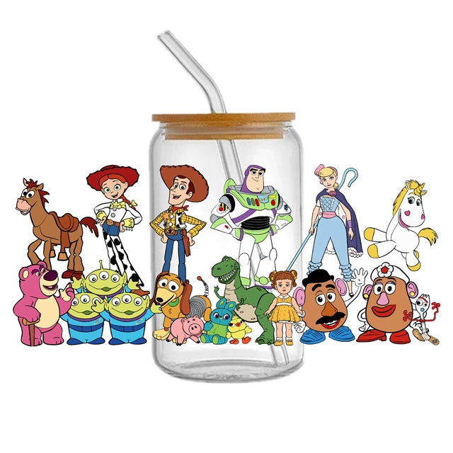 Toy Story UV DTF Glass Can Wrap FeeFiFauxLeather