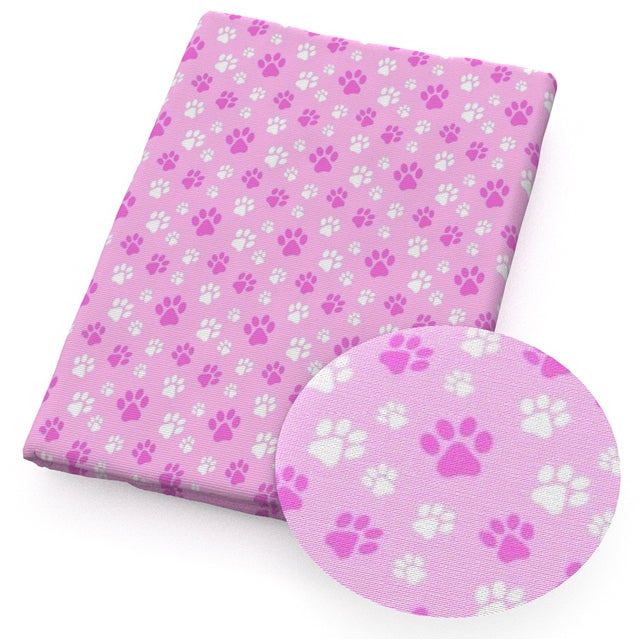 Dog Paws Textured Liverpool/ Bullet Fabric FeeFiFauxLeather