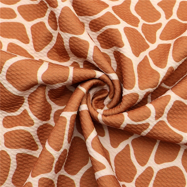 Giraffe Print Printed Fabric FeeFiFauxLeather