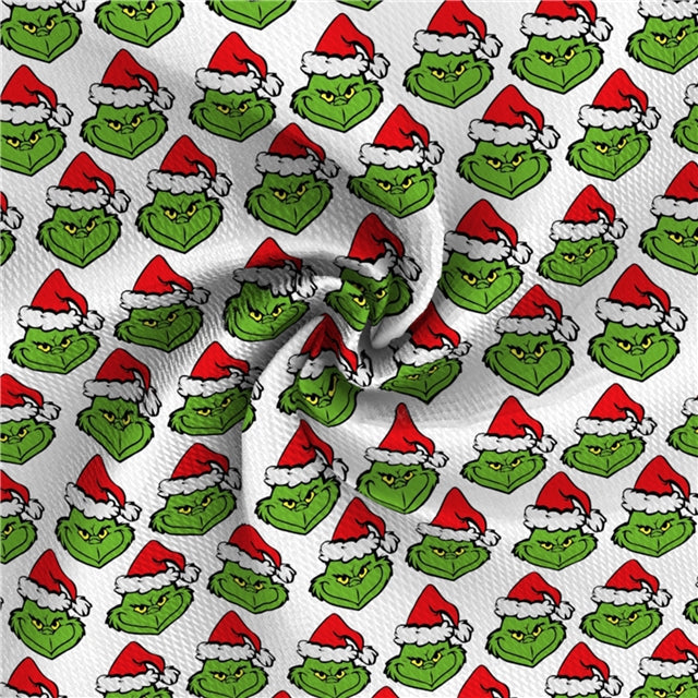 The Grinch Christmas Printed Fabric FeeFiFauxLeather