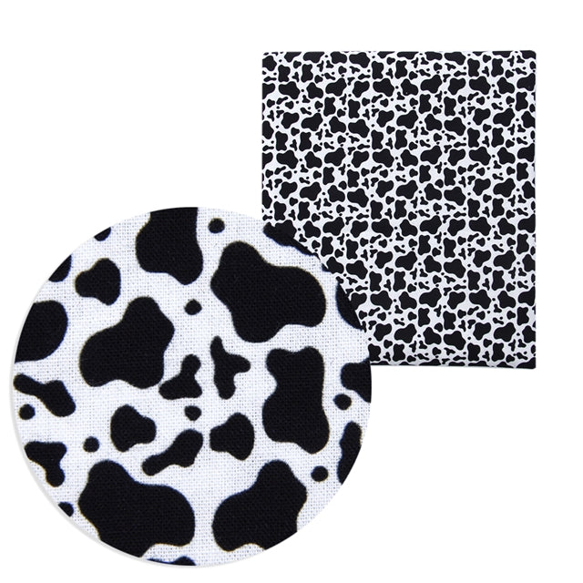 Cowhide Cow Printed Fabric FeeFiFauxLeather