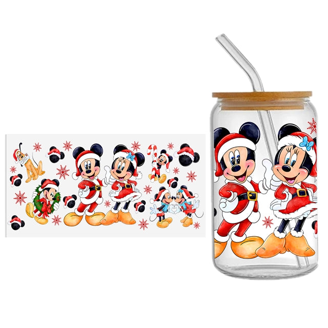 Mouse Christmas UV DTF Cup Wrap – Easy Cup Wrap for Tumblers & Projects FeeFiFauxLeather