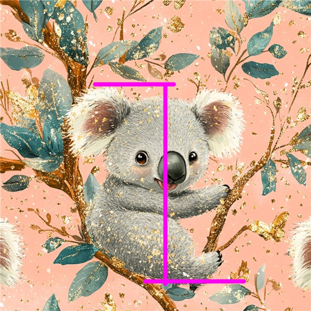 Koala Smooth Printed Faux Leather Sheet FeeFiFauxLeather