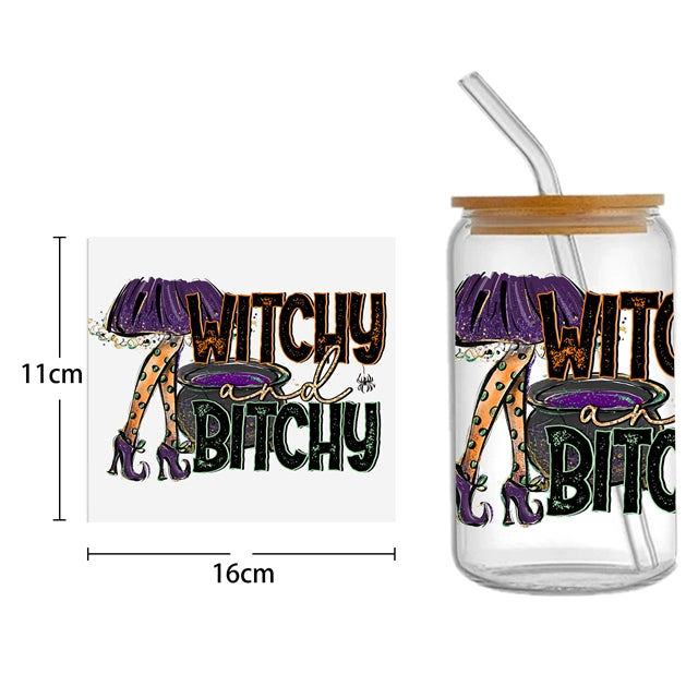 Ghost HalloweenUV DTF Cup Wrap – Easy Cup Wrap for Tumblers & Projects FeeFiFauxLeather