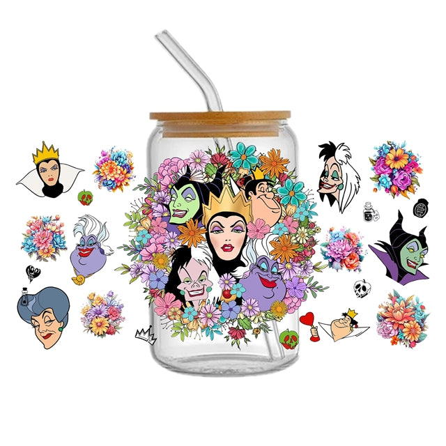 Villains UV DTF Cup Wrap – Cartoon Cup Wrap Design for Tumblers FeeFiFauxLeather